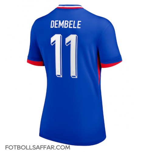 Frankrike Ousmane Dembele #11 Hemmatröja Dam EM 2024 Kortärmad